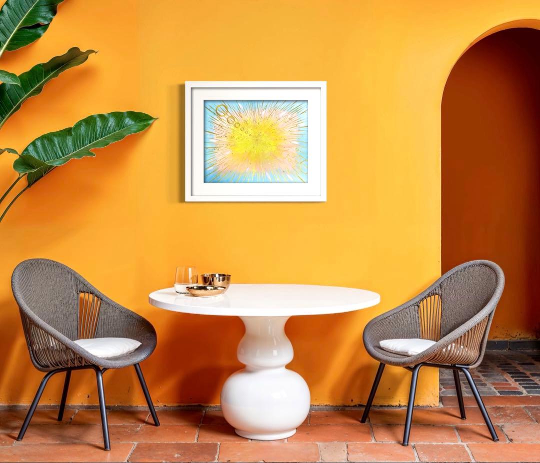 開運絵画　癒しエネルギー　お守り　龍神様　宝珠　24金金箔　龍体文字