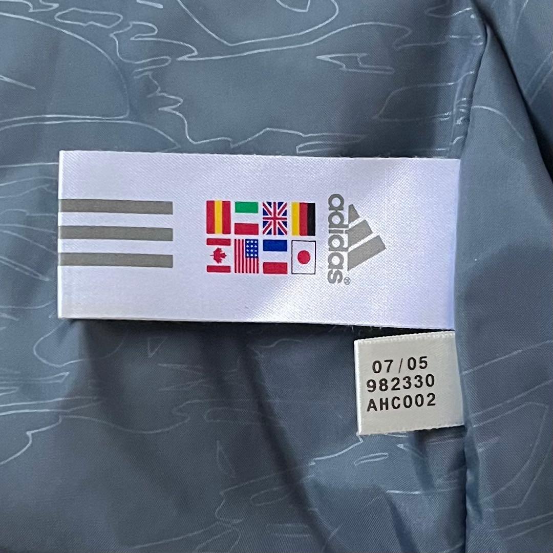 adidas 00s ダウンベスト オールブラック ドローコード Y2K テック