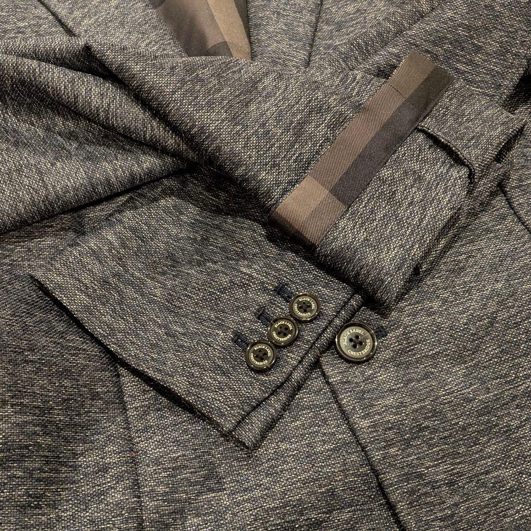 【美品】L ブラックレーベル アンコンジャケット クレストブリッジ メランジ