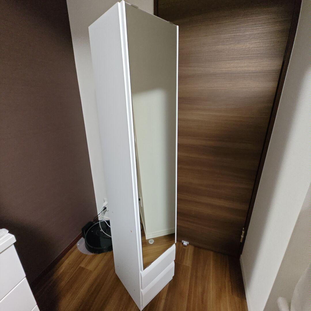 【2月まで！】ニトリ 姿見ミラー 収納 一体型 コルト30WH ホワイト