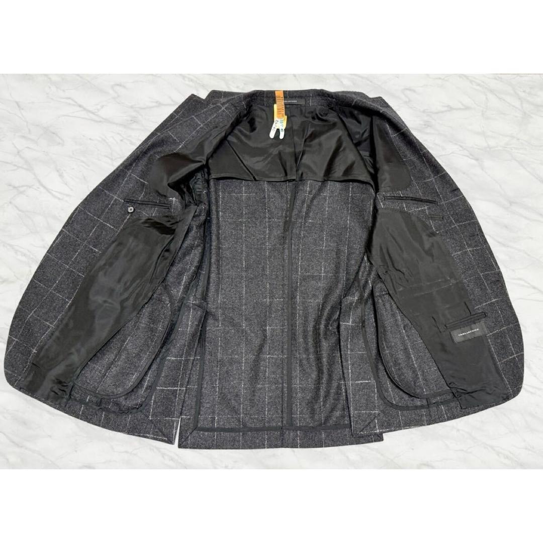 イタリア製タリアトーレ秋冬メンズスー#48ブロックチェックグレー