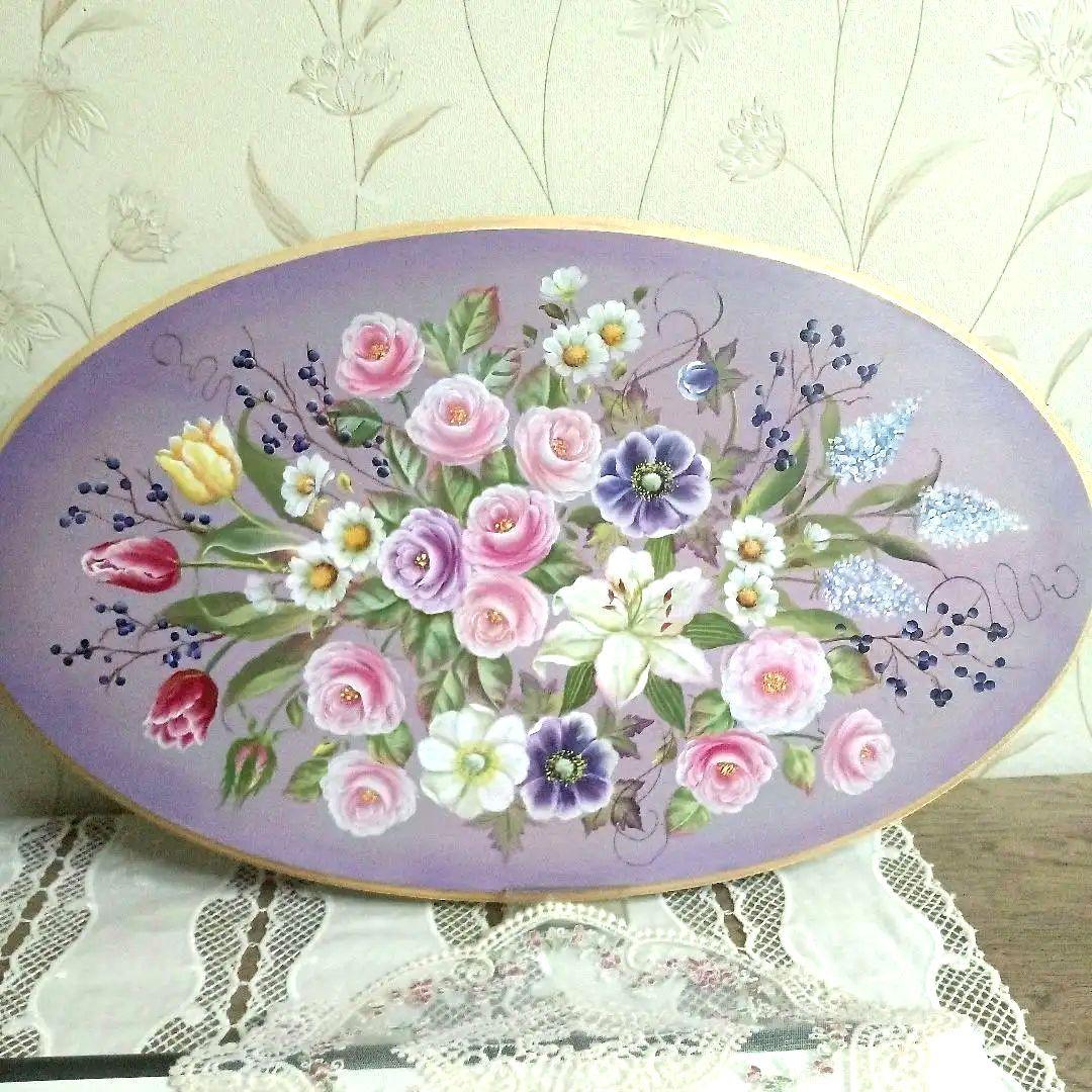 トールペイント作品　百花繚乱2025-1