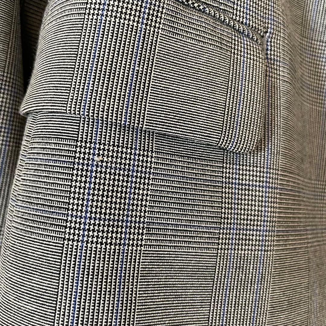 ビームスデザイン　130 グレー　チェック　ブルー　スーツ 入学式　男の子