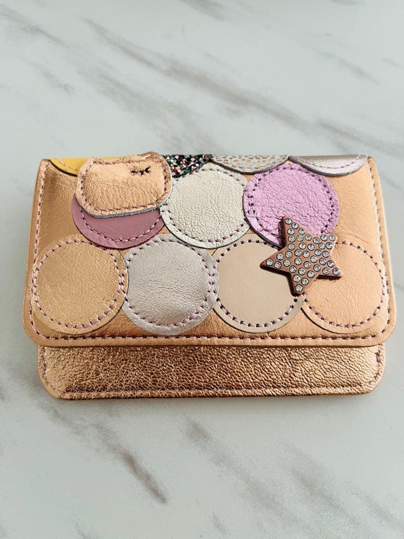 ツモリチサト新品未使用　マルチケース　パスケース　小銭入れ　財布　ピンクゴールド