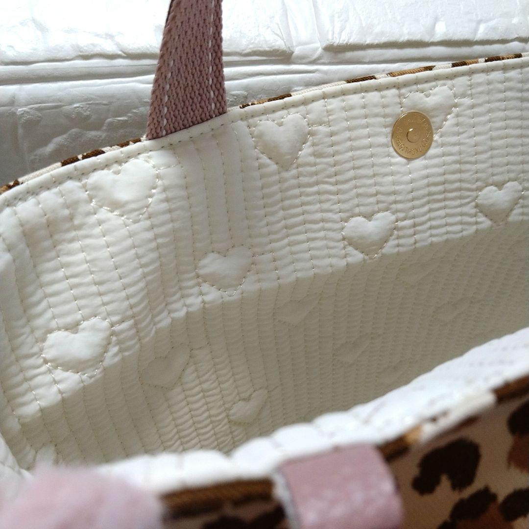 ル*ク様 コヤンイサムチョン☆横長トートバッグ　ヒョウ柄　ボアキルト　ヴィンテー