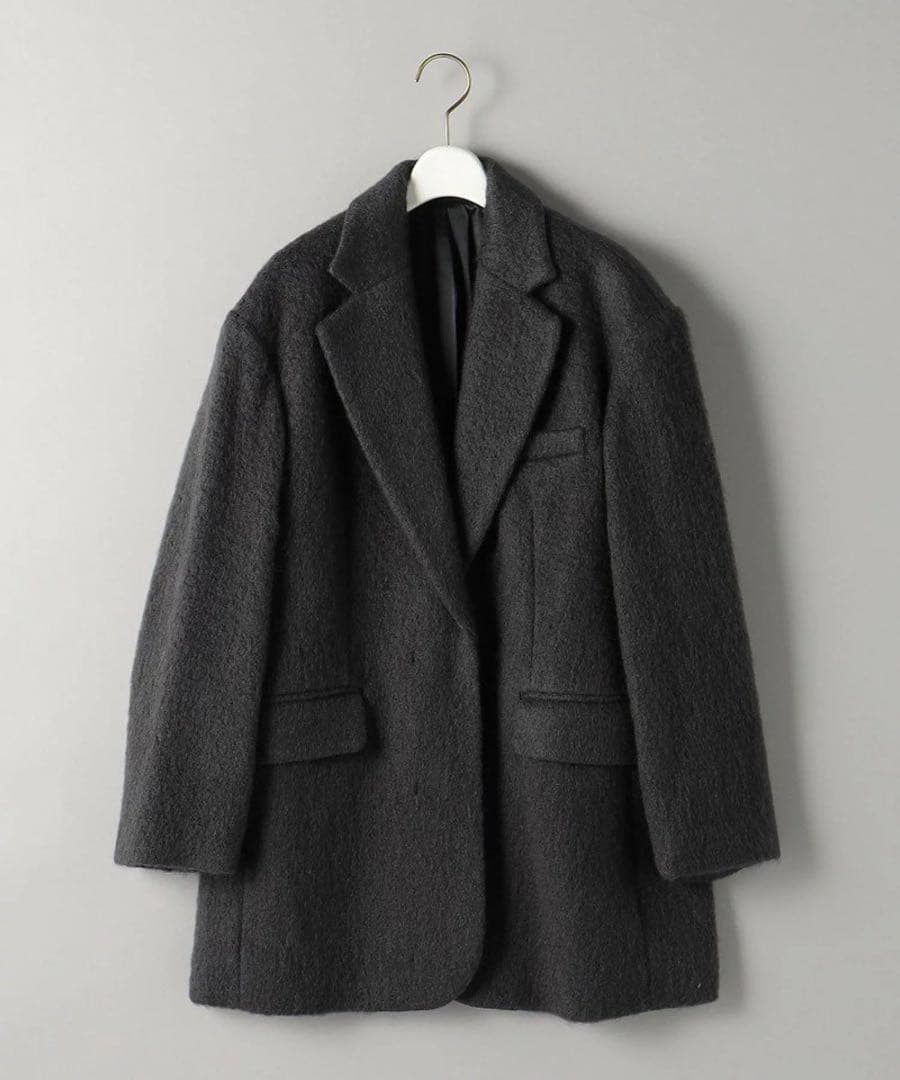 ウール×モヘヤブレンド シャギー ビッグ ジャケット　united arrows