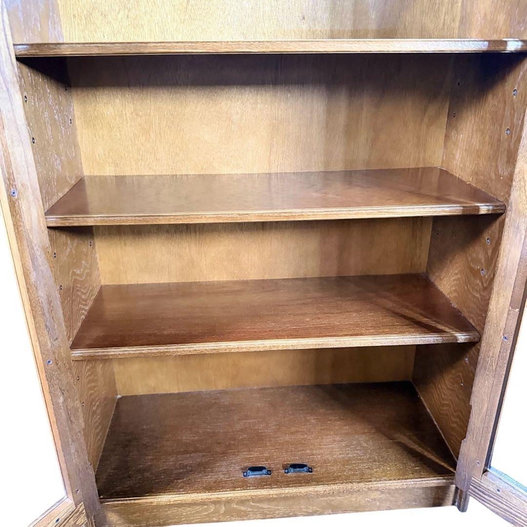 HR797 パリの雑貨屋 キャビネット　日本製　飾り棚　2枚ガラス扉