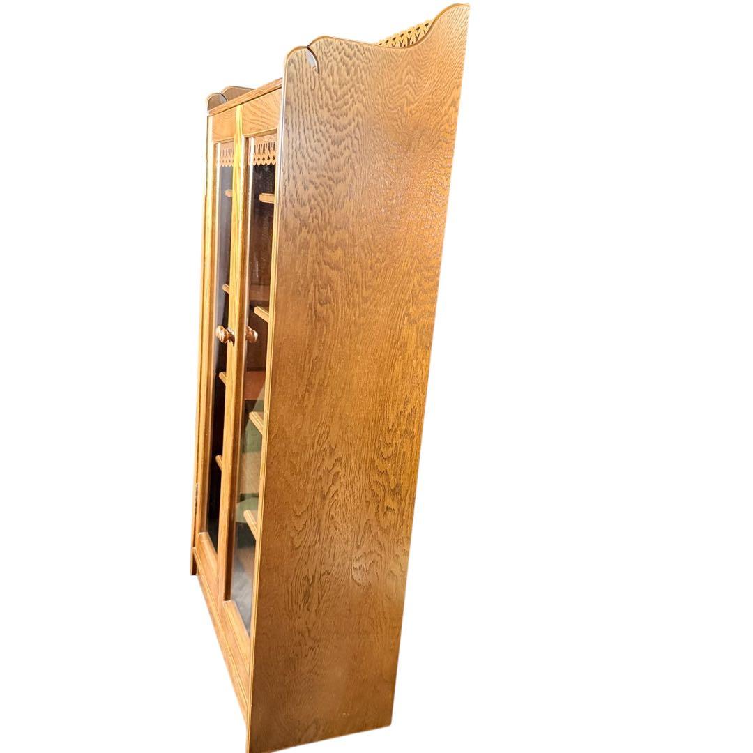 HR797 パリの雑貨屋 キャビネット　日本製　飾り棚　2枚ガラス扉