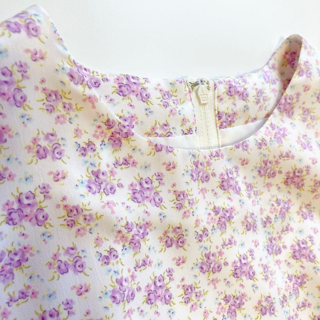 ラベンダー×花柄 115 セレモニー 入学 卒園 発表会 フォーマル