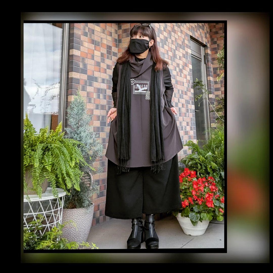 古布アレンジ♥丹後ちりめんベスト イレギュラーヘムライン