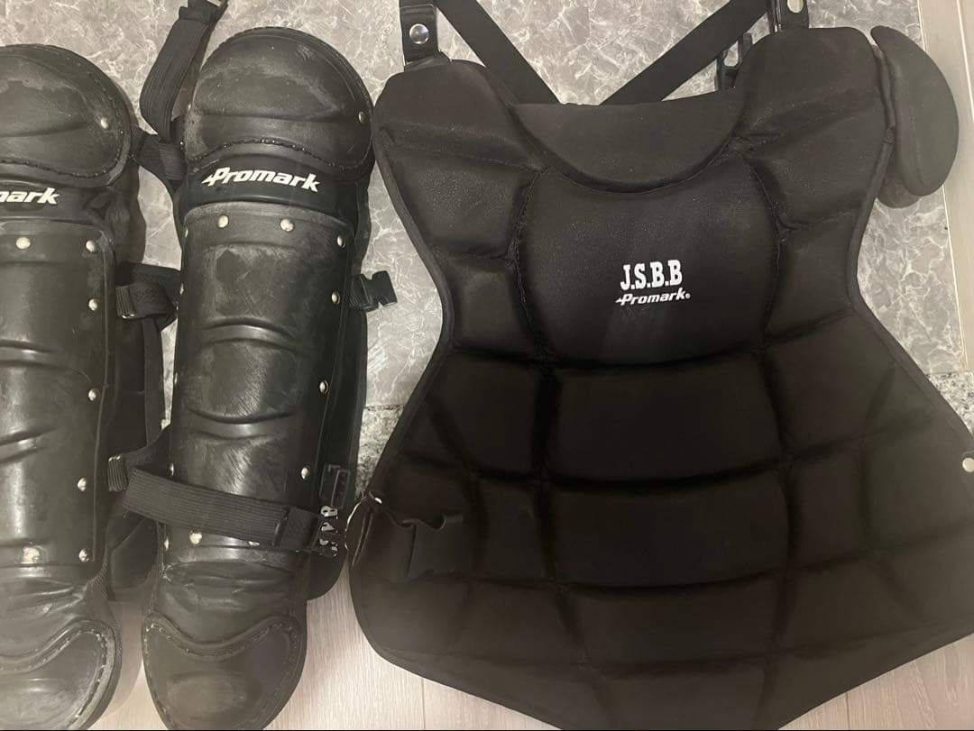 JSBB公認　promark キャッチャー用　プロテクター　レガース　軟式用