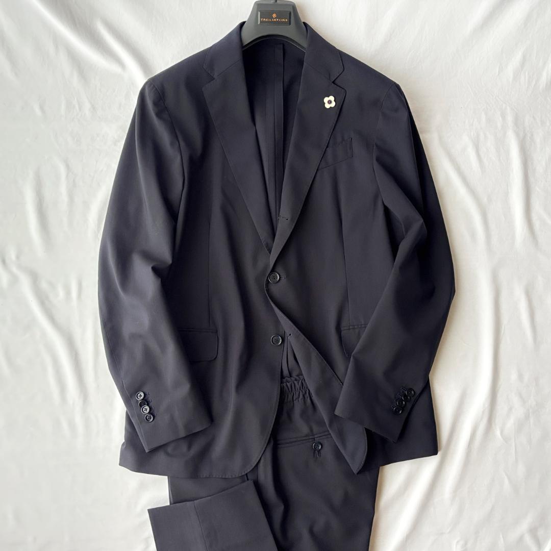 美品 ラルディーニ スーツ セットアップ easy wear ネイビー 52