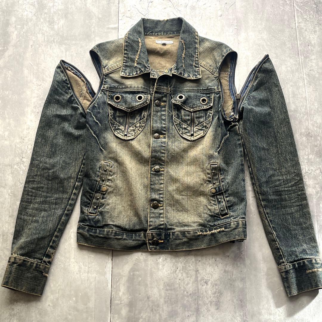 ジャケット・アウター grunge gimmick denim fade jacket Y2K 00s
