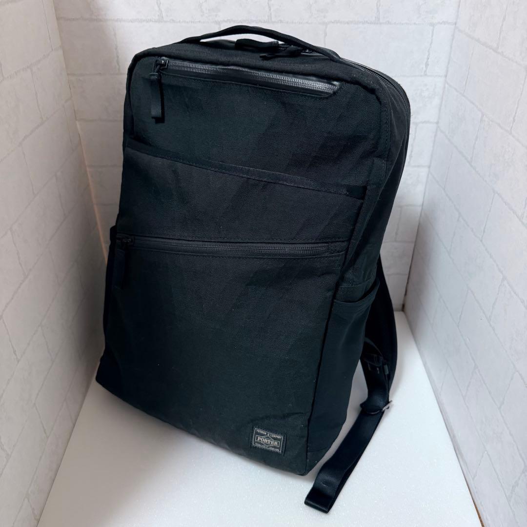 未使用級 新型 ポーター ハイブリッド デイパック リュック ブラック