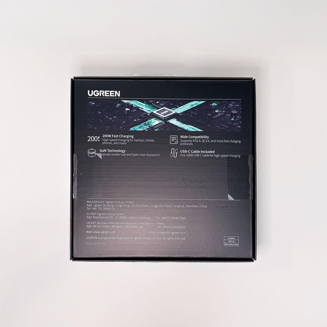 UGREEN Nexode 200W 充電器 6ポート GaNIII 急速 卓上