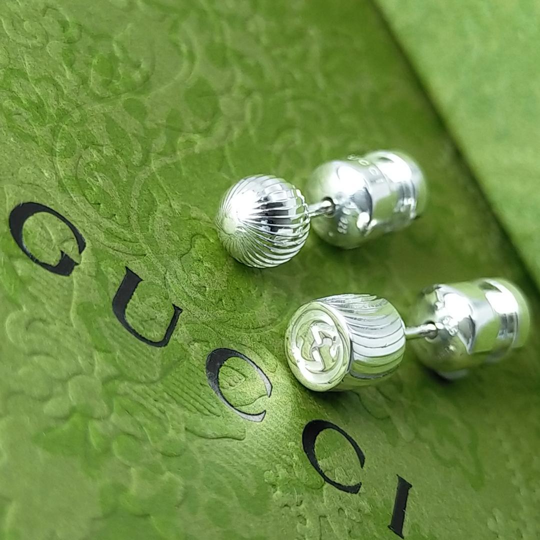 ★SALE★【GUCCI】インターロッキング　G　ボール　アシンメトリー　ピアス