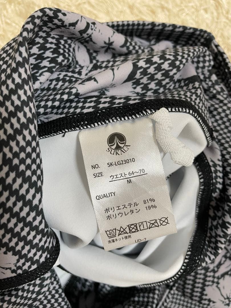【SUKALA】チェックセパレートツイストタンクトップ　ウエストクロスレギンスM