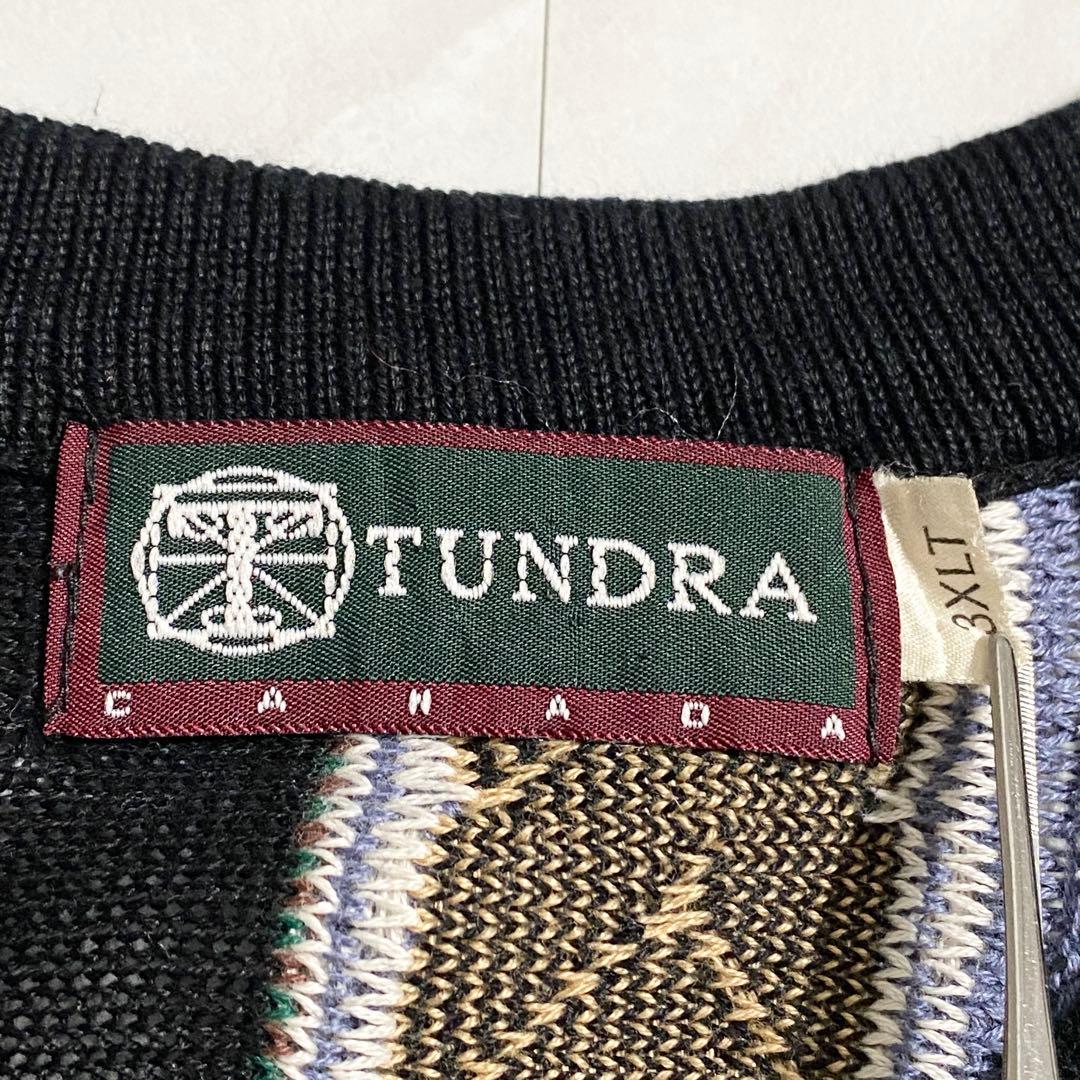 A18446 TUNDRA オーバーサイズ 3Dニット 3XLT マルチカラー