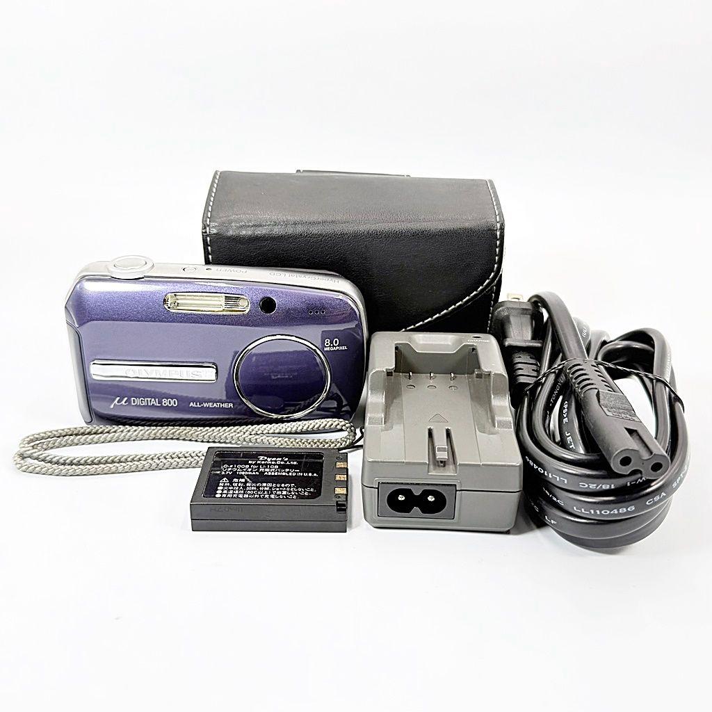 【美品】オリンパス μ DIGITAL 800 ダークブルー コンデジ カメラ