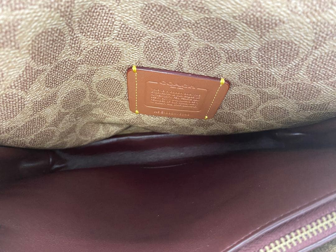 COACH シグネチャー チェーン 2WAY フラップ クラッチショルダーバッグ