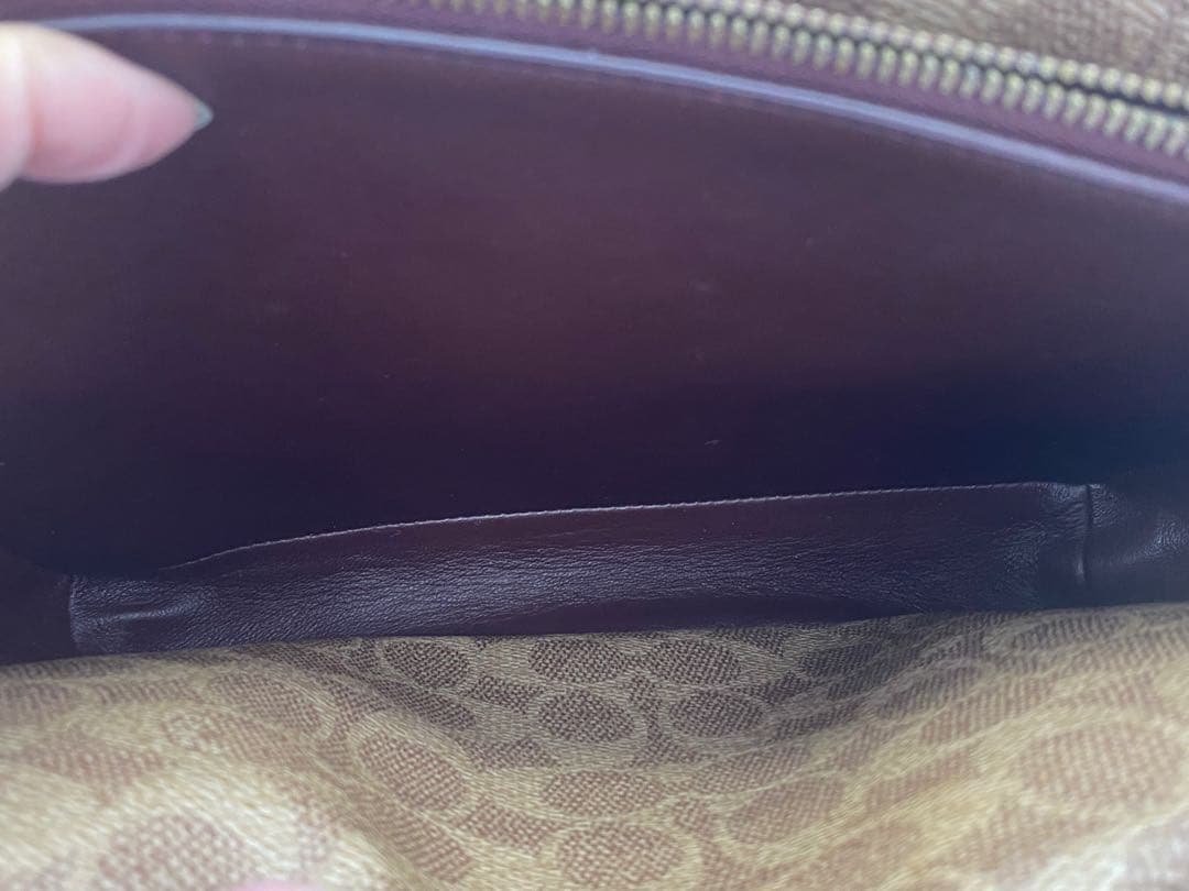 COACH シグネチャー チェーン 2WAY フラップ クラッチショルダーバッグ