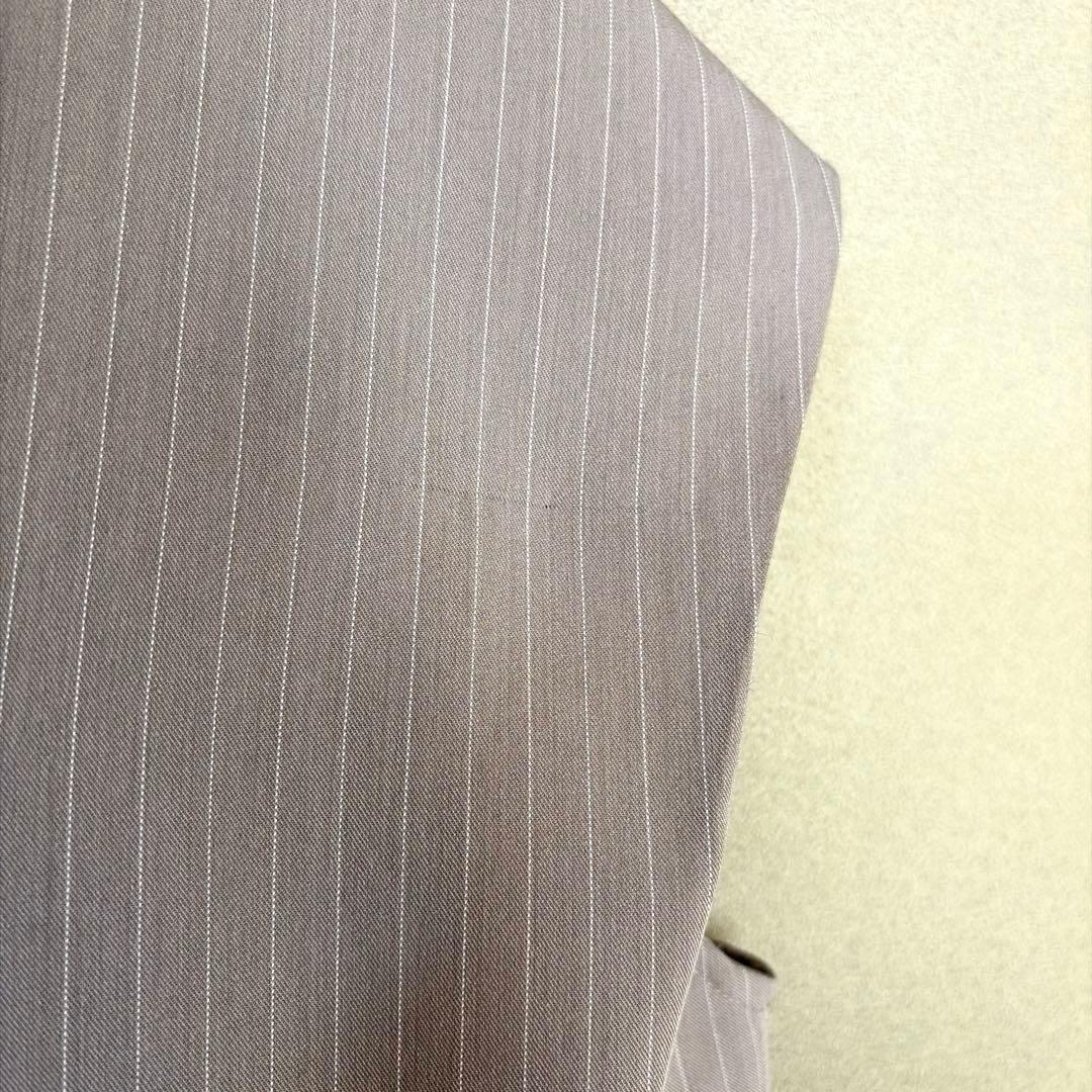 ANDRESD ピンストライプペプラムセットアップドレス ベージュ Mサイズ