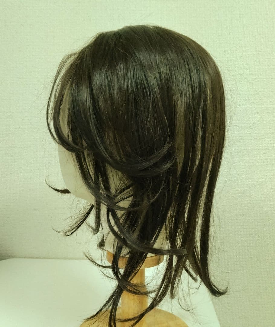 【PinkAge】手植えトップカバーサイドバングルーズCカール★ダークブラウン