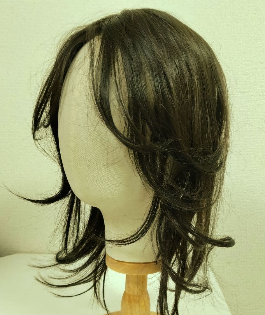 【PinkAge】手植えトップカバーサイドバングルーズCカール★ダークブラウン