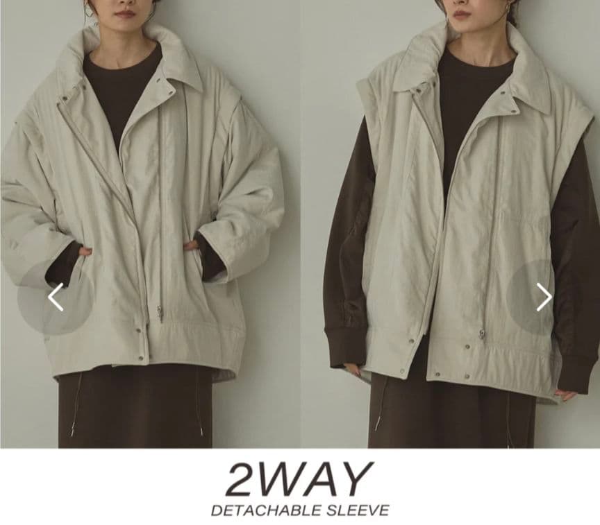 専用　ハンチ hunch（ハンチ）袖取り外し2way 中綿ライダースコート