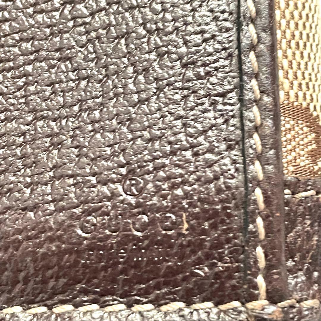 GUCCI GG キャンバス　スタッズ　Wホック　長財布　美品　1010-11