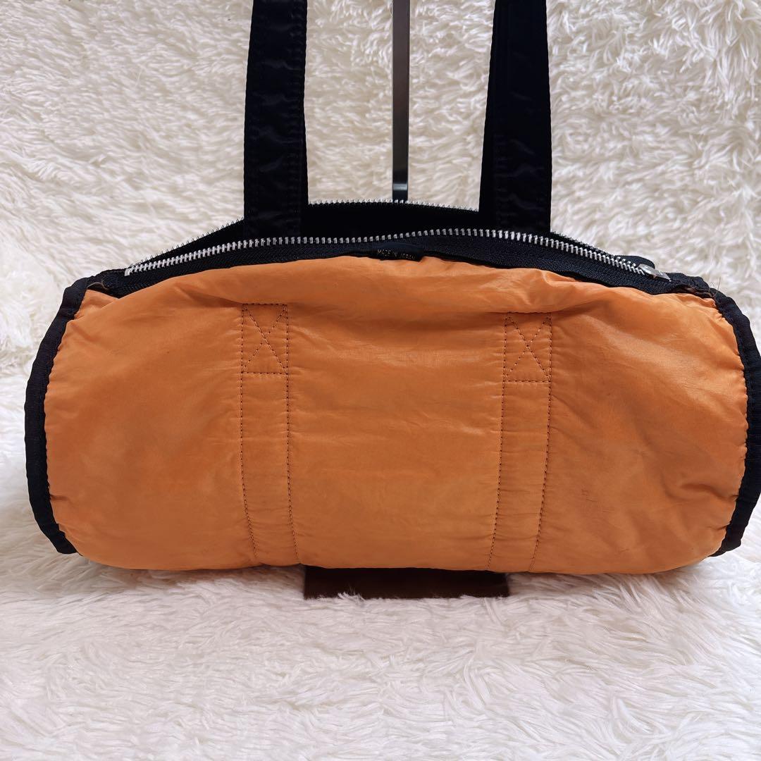 美品 PORTER ポーター ブラック ドラムバッグ ミニボストンバッグ 黒