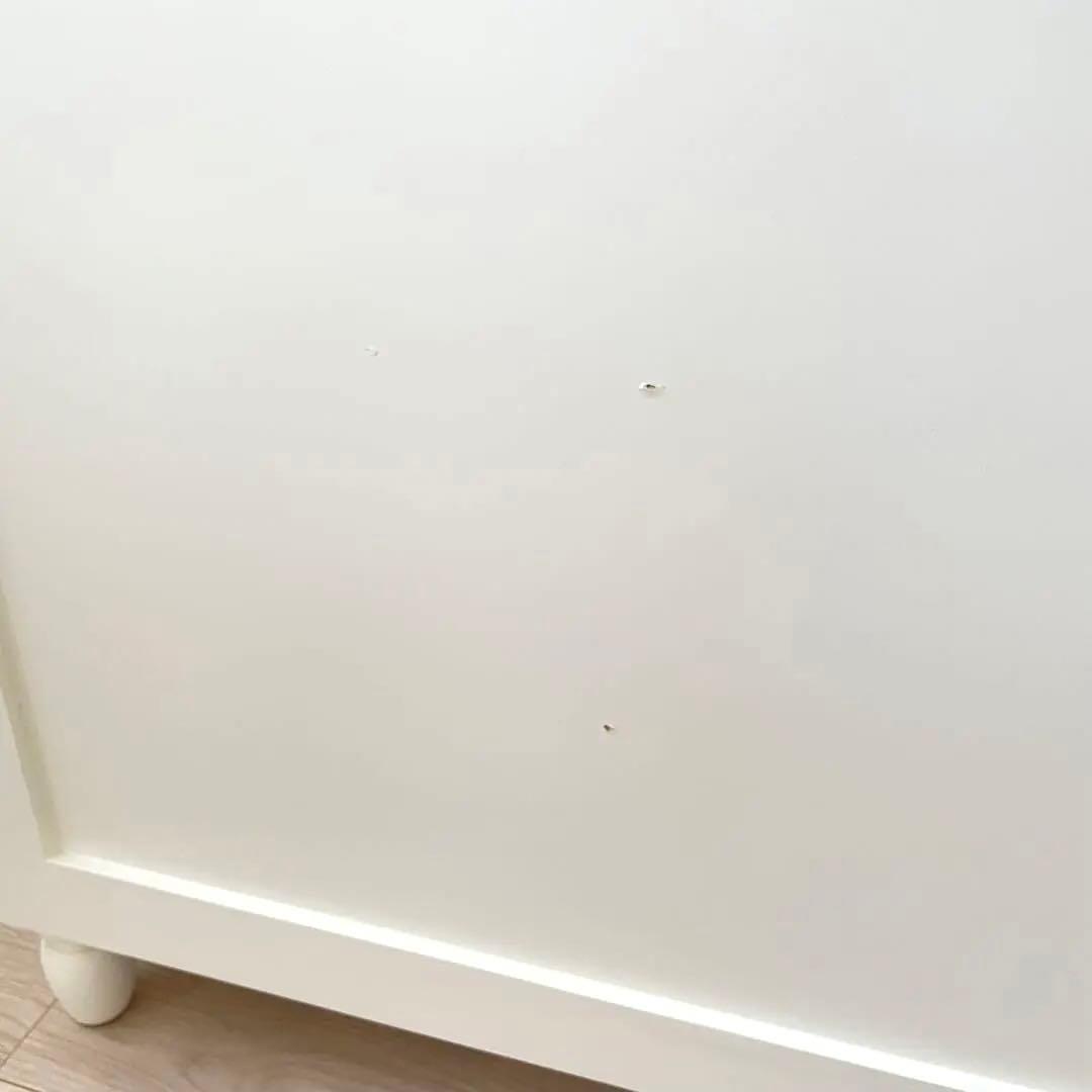 鍵付き アンティーク チェスト ハンプトンIIシリーズ 5D 白家具 姫 ロココ