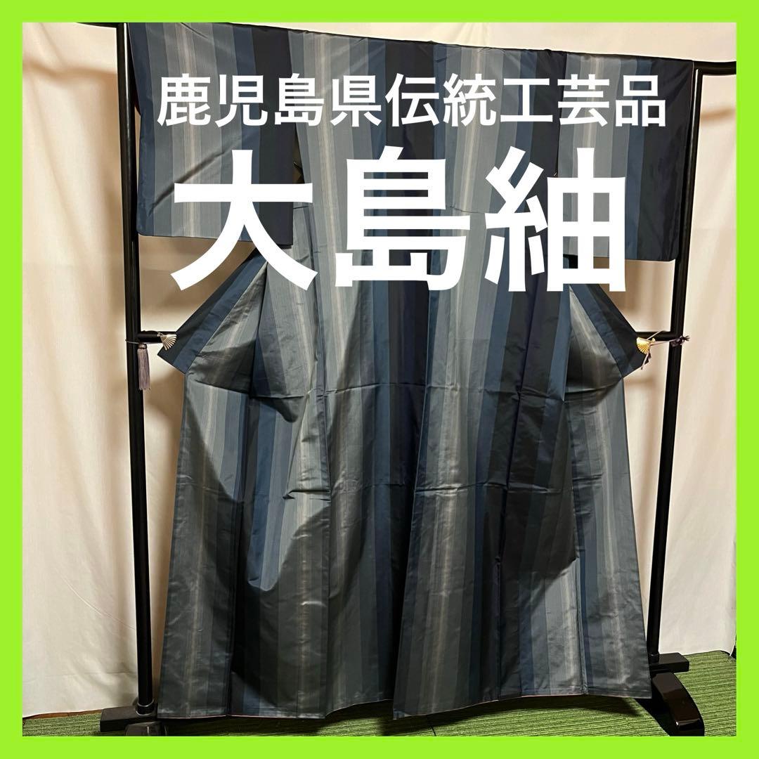 【逸品】●鹿児島県伝統工芸品●【大島紬】●泥染●生糸●紬●着物