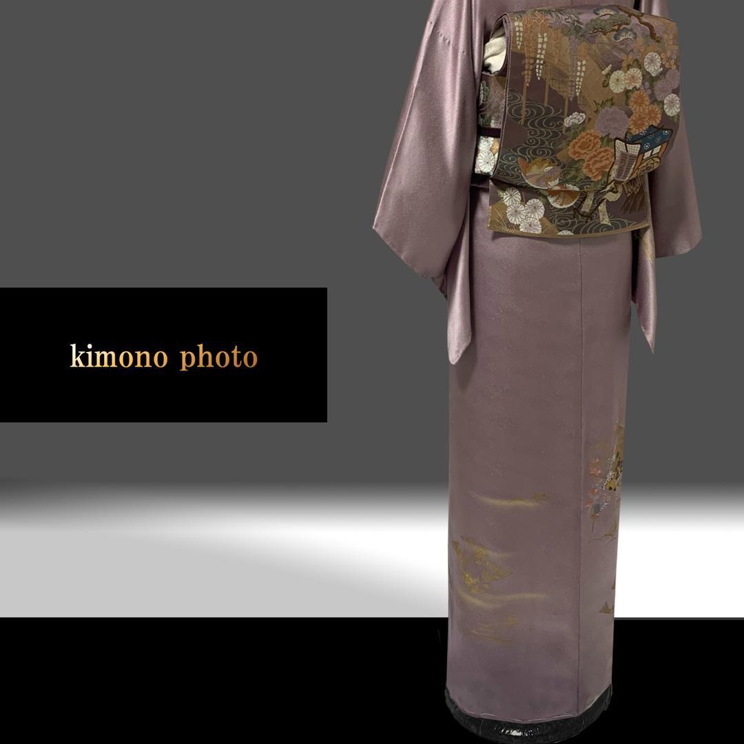 【新品、未使用】正絹【極上逸品】トールサイズ 金彩友禅 刺繍 訪問着フルセット