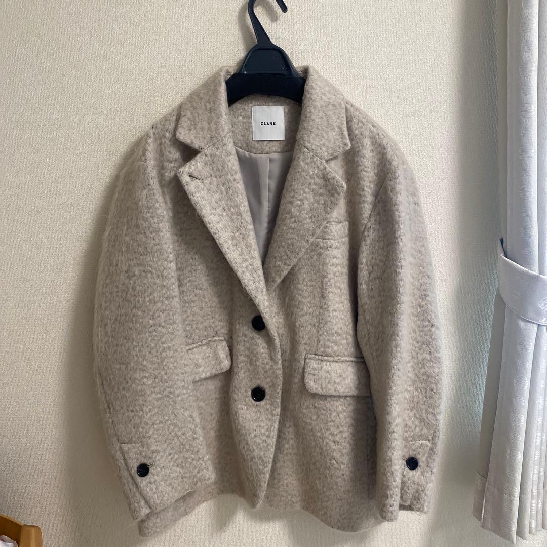 最終値下げクラネ　MIX SHAGGY OVER TAILORED JACKET