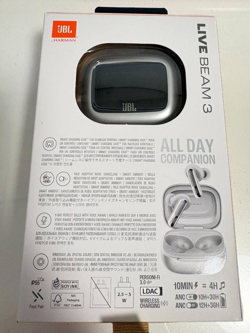 【使用回数少】JBL LIVE BEAM 3ワイヤレスイヤホン ノイキャン搭載