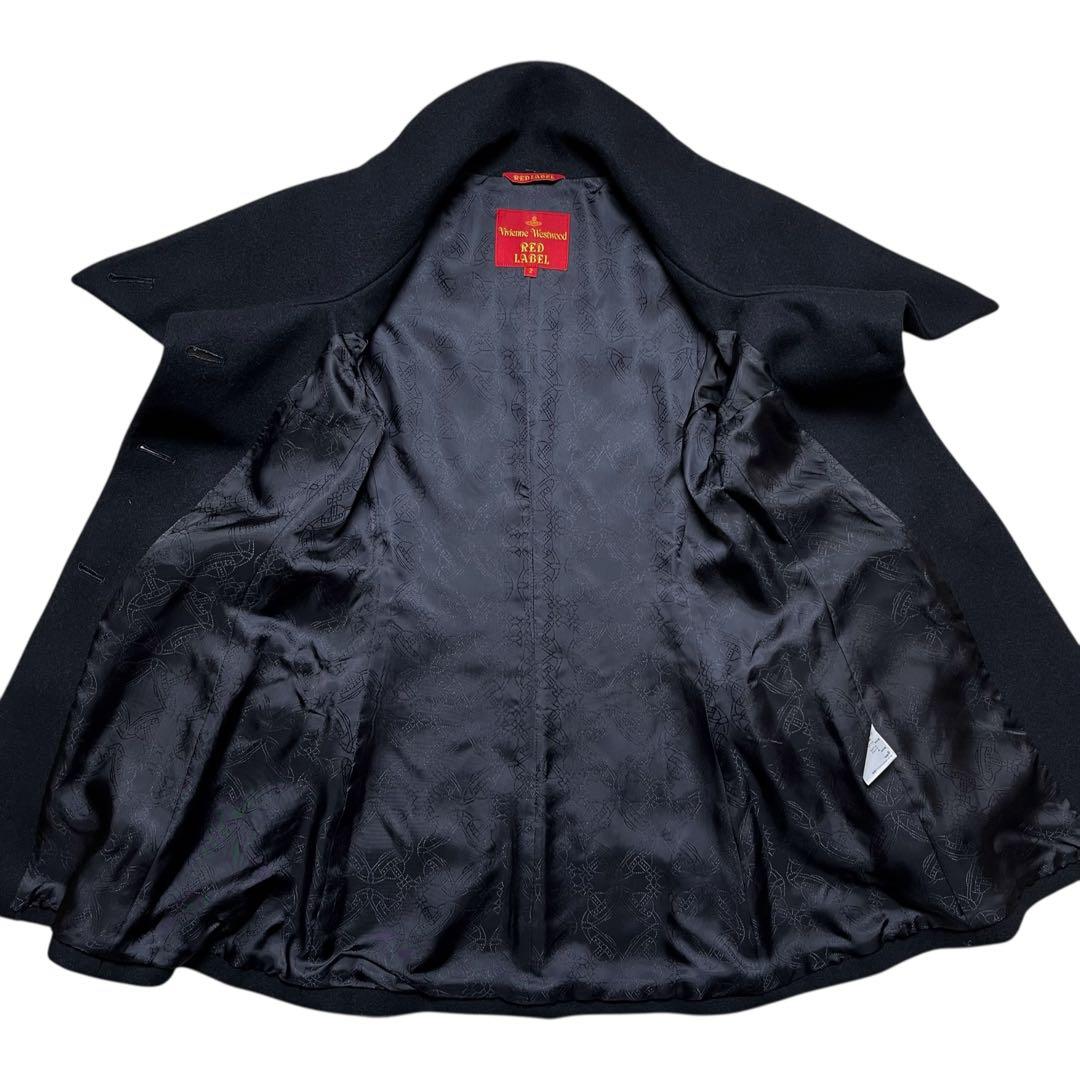 極美品【Vivienne Westwood】変形 襟 コート オーブ釦 総柄裏地