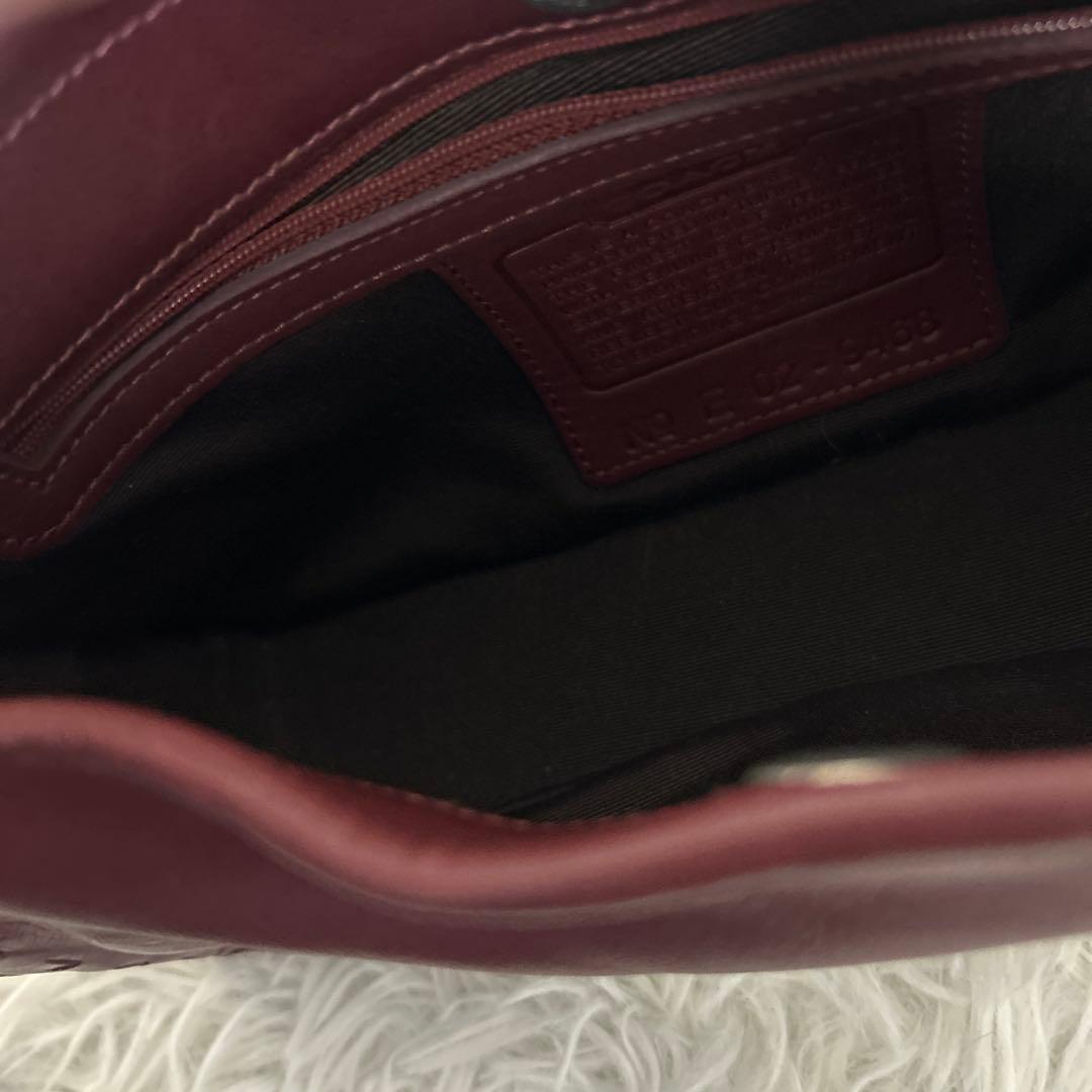 【極美品】オールドコーチ ハンドバッグ ワンショルダー ボルドー