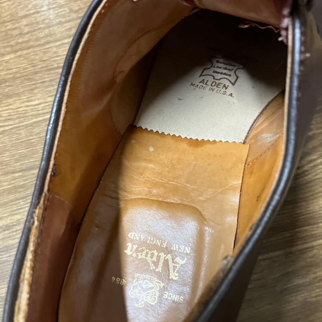 Alden ダークブラウン ドレスシューズサイズ11ハーフBワイズ
