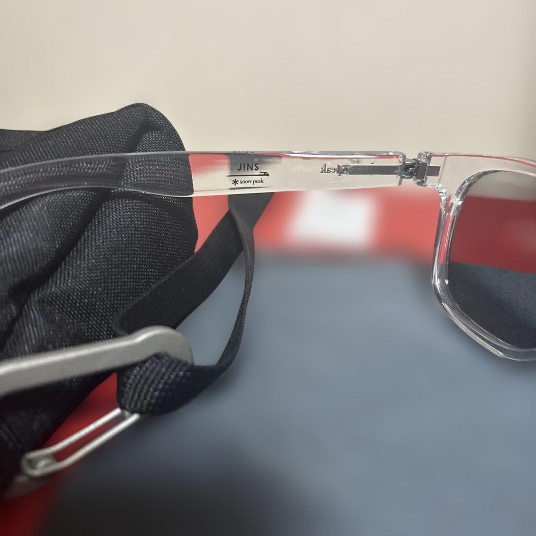  peak×JINS クリア サングラス ケース付き