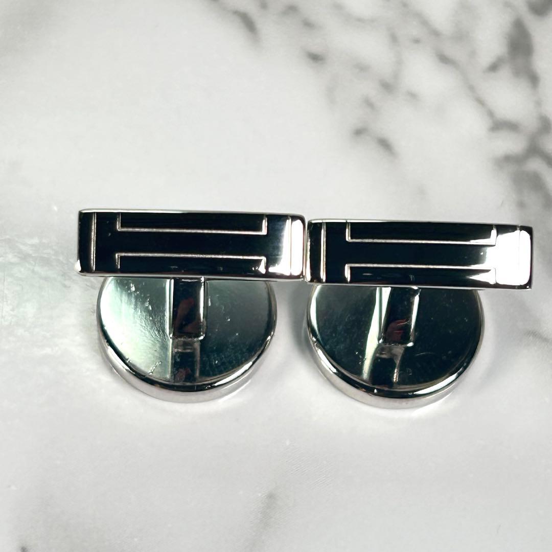 メ*7様 美品✨エルメス セリエ リコル2 カフス カフリンクス ホワイト×シル