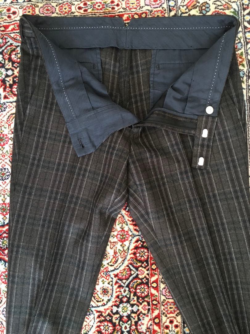 【極美品】ケント＆カーウェン スーツ フラノ ブラウンチェック 英国生地 日本製