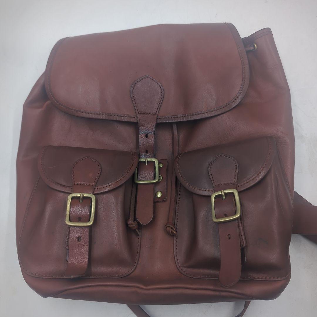 美品 スロウ SLOW ダブルオイル リュック レザー ブラウン バックパック
