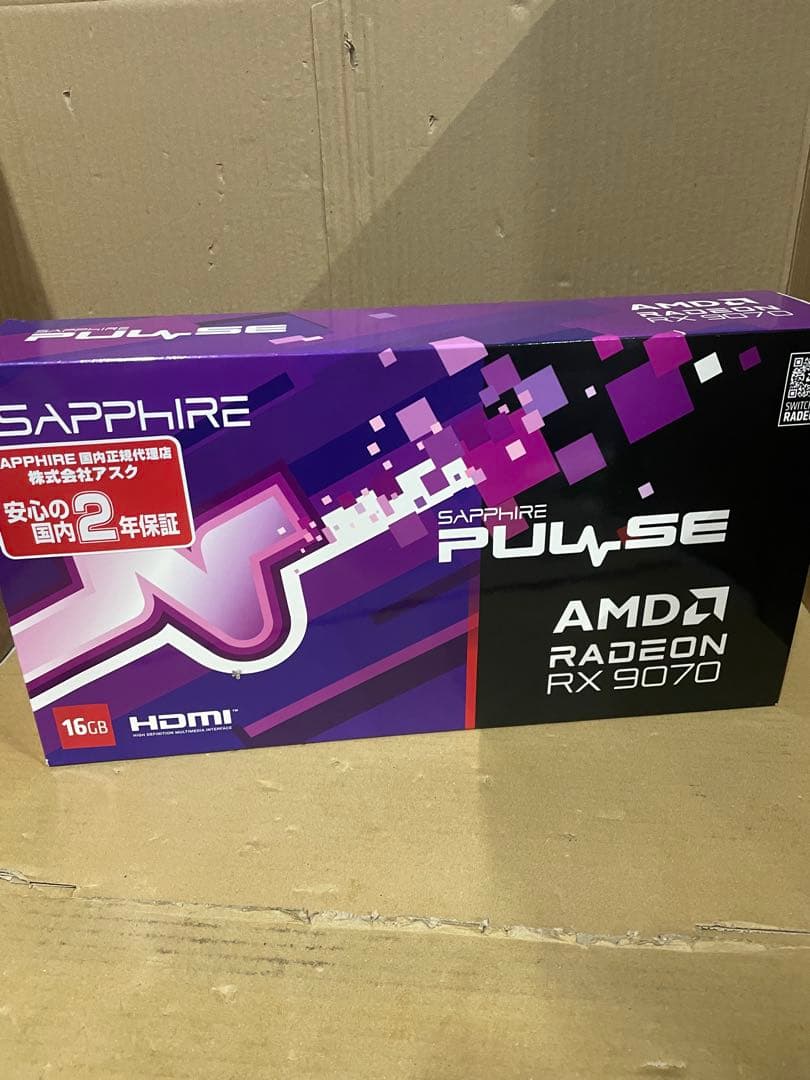 グラフィックボード・グラボ・ビデオカード Sapphire 11349-03-20G Pulse AMD RX 9070
