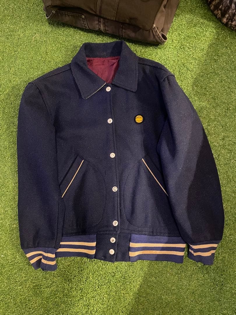 姫丸鰹節虫 vintageネイビー スタジャン 60s