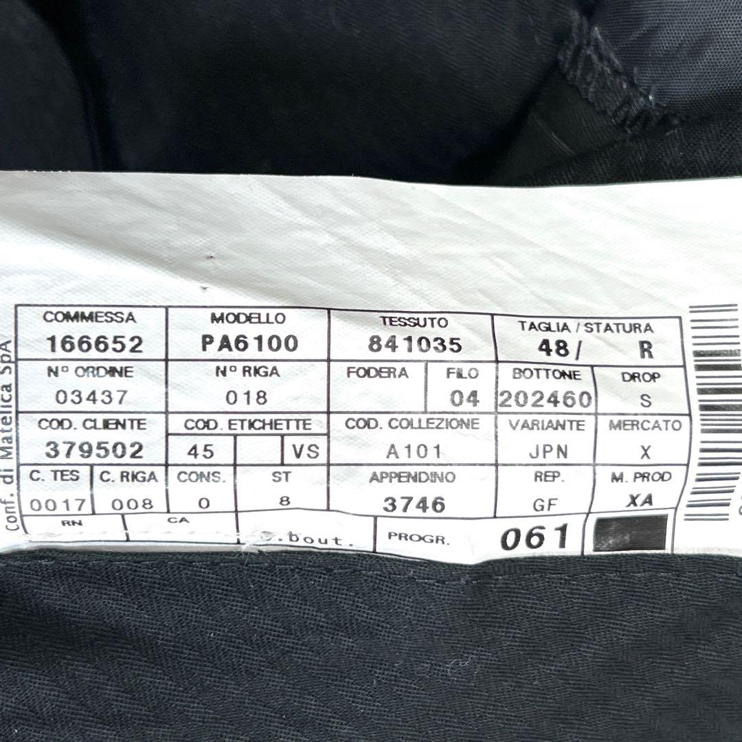 美品 アルマーニコレツォーニ ワイド スラックス 48 ダークグレー 光沢あり