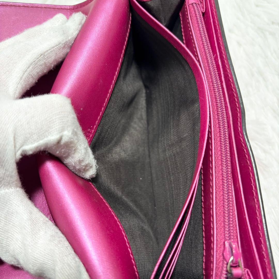 ✨美品✨ グッチ シマ インターロッキング ラブリーハート 長財布 エナメル