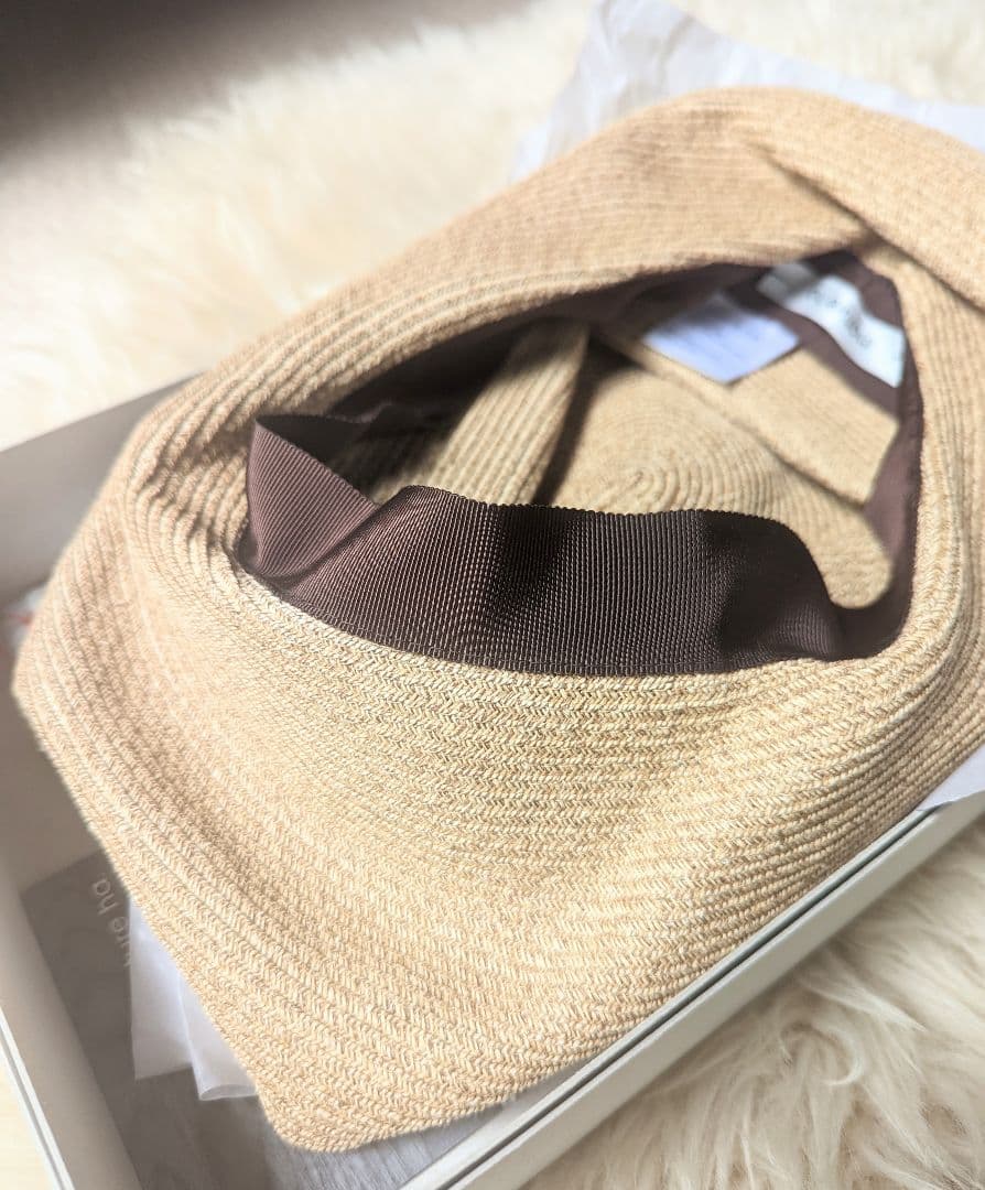 mature ha. マチュアーハ ベージュ ストローハット