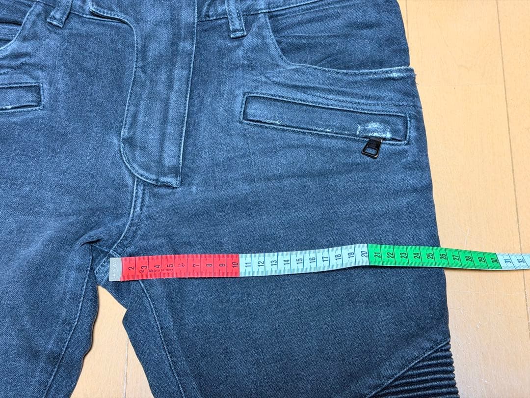 BALMAIN バイカーデニム グレー 28
