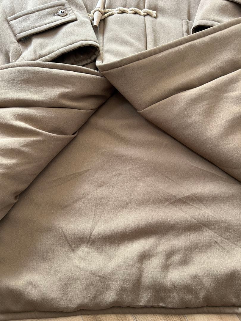 美品　17aw COMOLI ウール中綿ダッフルコート　キャメル　サイズ3